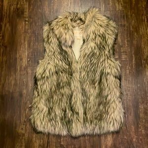 Michael Kors faux coyote fur vest